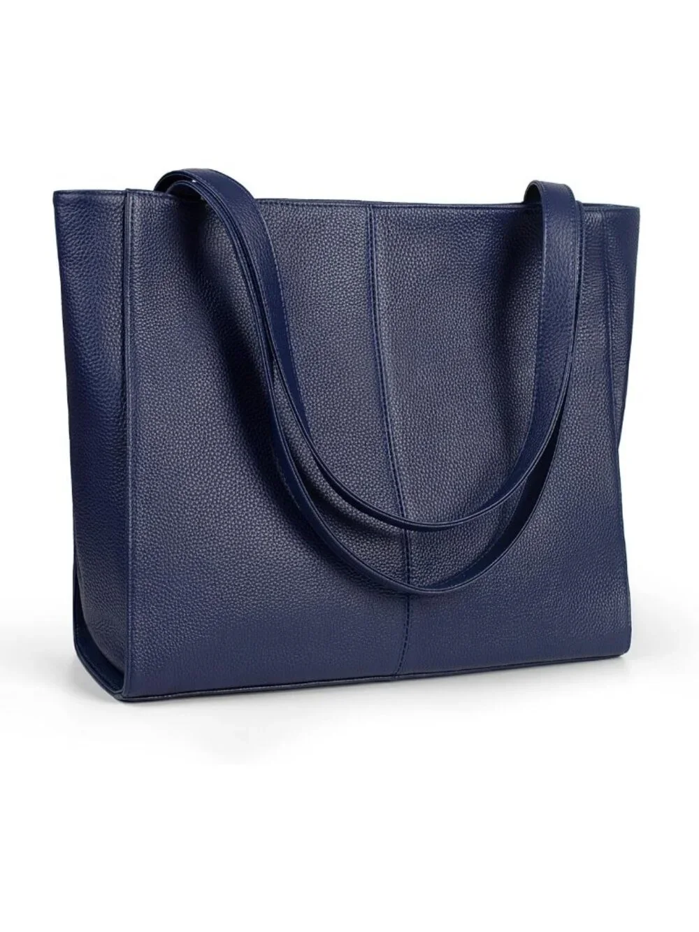 Genuine Leather Tote Bag for Women | Padded Laptop Compartment, Multi-Pockets